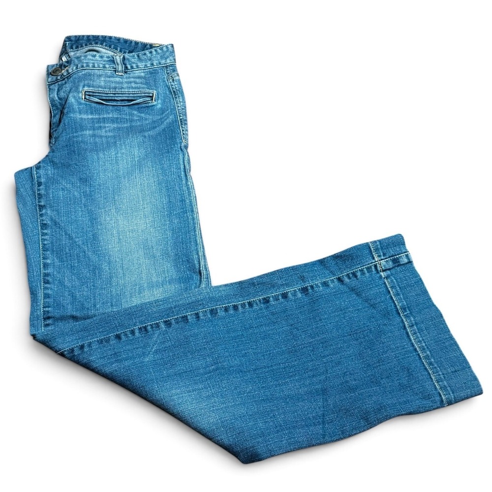 Ann Taylor LOFT Modern Trouser Jeans Women's Size 6 Medium Wash Wide Leg